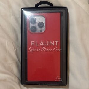 Flaunt Red Square Case for iPhone 15 Pro Max